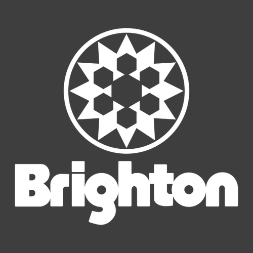 Brighton Logo 2 White Ink -- Short Sleeve Heavy Metal