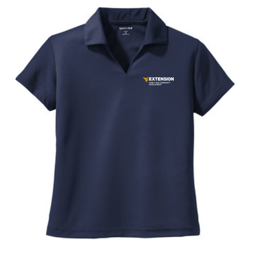 Ladies Sport Tek Dri-Mesh V-Neck Sport Shirt -- Navy