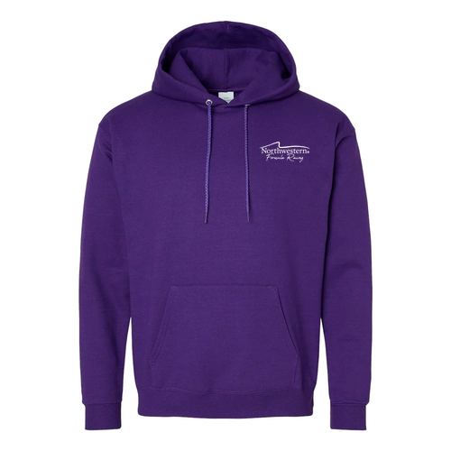 Hanes Unisex EcoSmart Hooded Sweatshirt -- Purple
