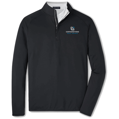 Peter Millar Men's Stealth Performance Quarter-Zip -- Black