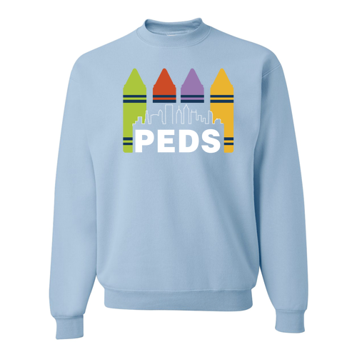 Jerzees 8 Oz., 50/50 Nublend Fleece Crew -- Light Blue