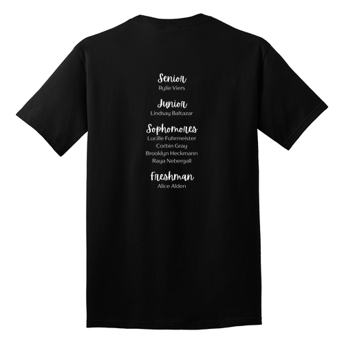 Port and Company 5.4 oz Cotton T-Shirt With Names-- Jet Black