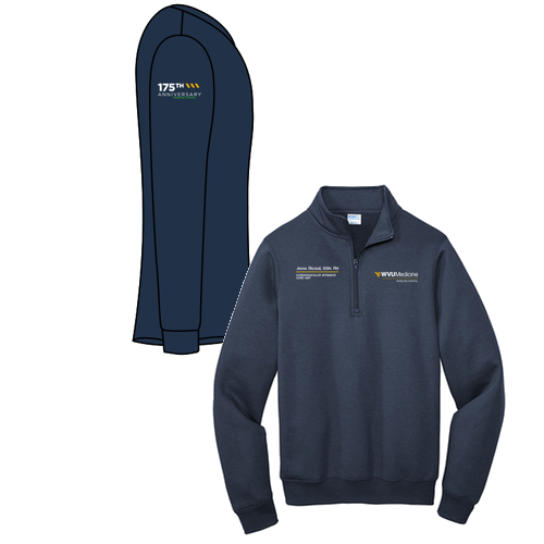 Port and Company Core Fleece Quarter-Zip Pullover Sweatshirt -- Navy