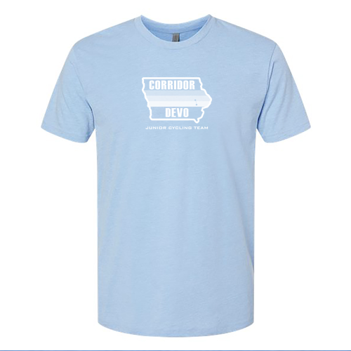 Next Level Mens CVC Crew -- Heather Columbia Blue