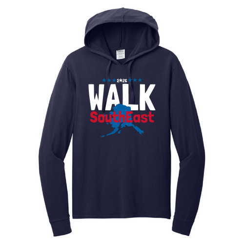 Port & Co Beach Wash Pullover Hooded Tee -- True Navy