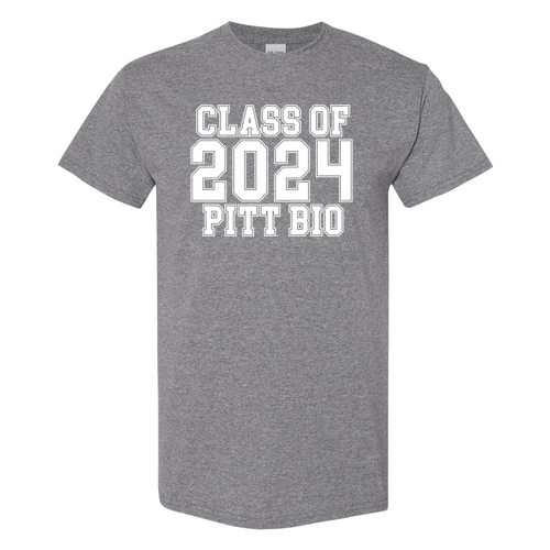 Pitt Bio Sciences class of 2024 Tee -- Graphite Heather
