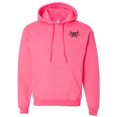Gildan Heavy Blend Hooded Sweatshirt -- Safety Pink