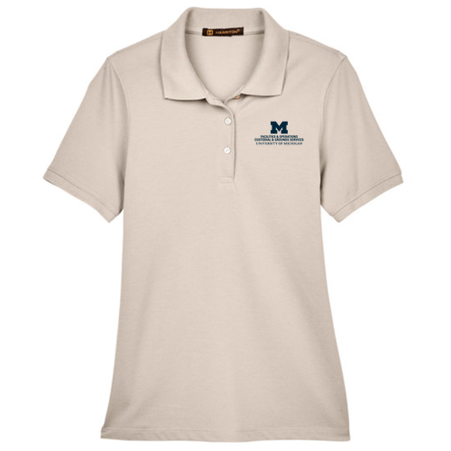 Ladies Harriton 5.6 oz. Easy Blend Polo -- Stone, $26