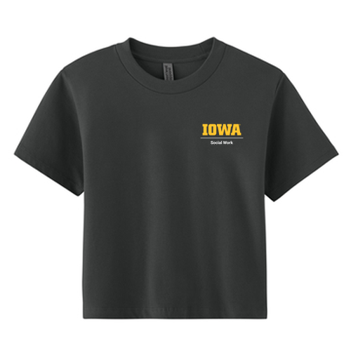 Next Level Apparel Women’s Heavyweight Boxy Tee -- Graphite Black