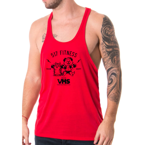 Men's Racerback Stringer Tank -- Red