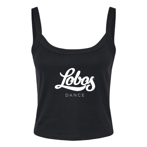 Bella+Canvas Women's Spaghetti Strap Tank -- Solid Black Blend Lobos