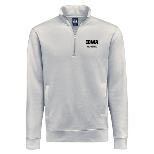 Embroidered J America BTB Fleece 1/4 zip -- White
