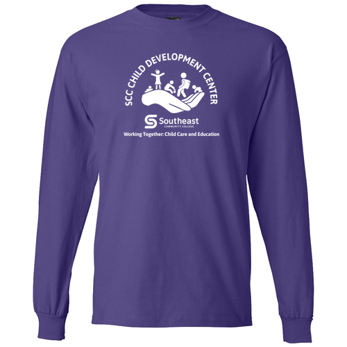 Hanes Beefy T Longsleeve T-Shirt -- Purple