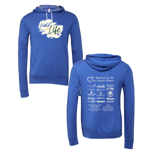 Bella+Canvas Adult Sponge Fleece Hoodie -- Heather True Royal