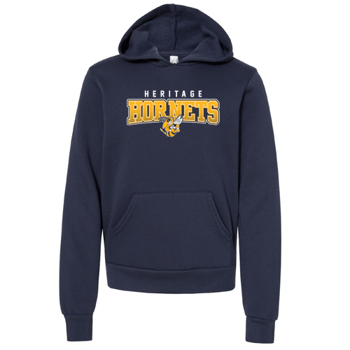 Bella Canvas Youth Sponge Fleece Hooded Sweatshirt -- Navy