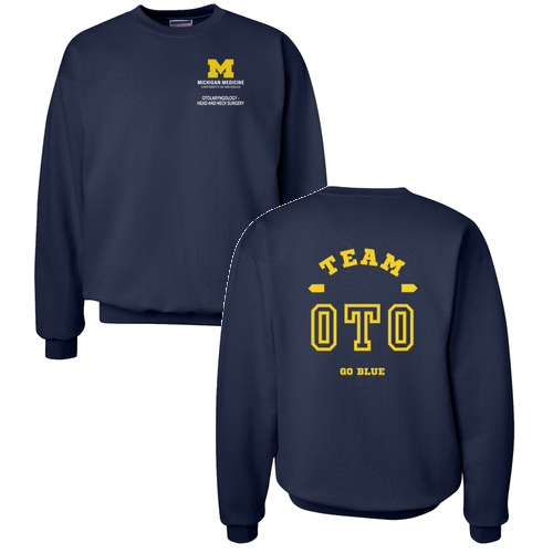 Mens/Unisex Hanes 90/10 Ultimate Cotton Crewneck Sweatshirt -- Navy