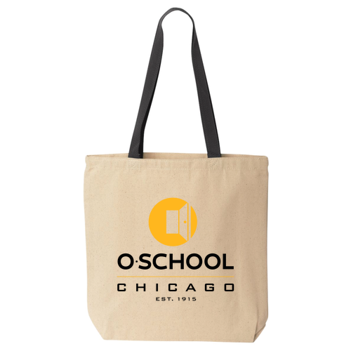 Liberty Bags Canvas Tote with Contrasting Handles -- Natural / Black