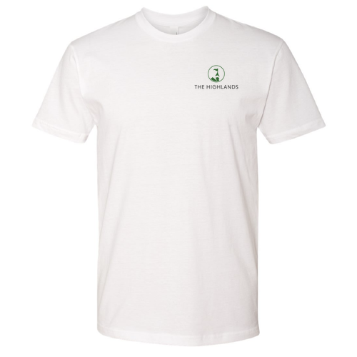 The Highlands Logo 2 Green Ink -- Short Sleeve White