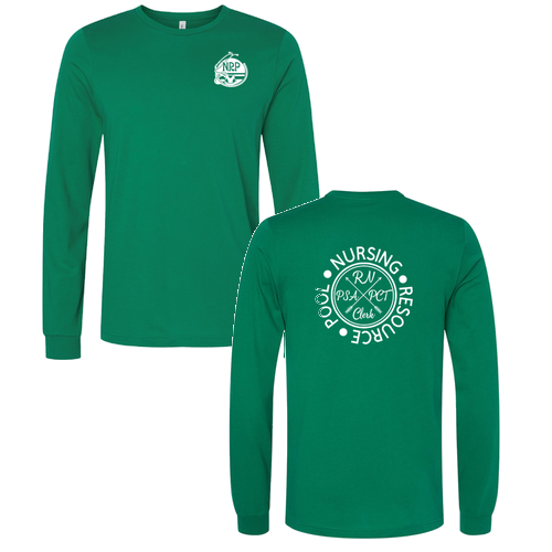 Mens/Unisex Bella Canvas Jersey Long Sleeve Tee -- Kelly