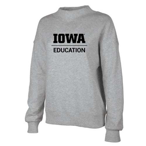 Charles River Women's Willow Mock-Neck Sweatshirt -- Heather Grey