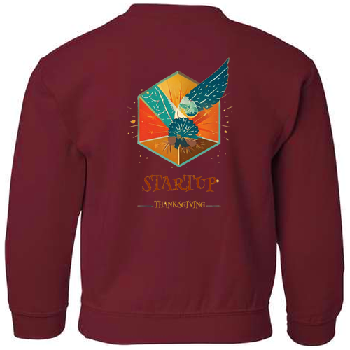 Gildan Heavy Blend Youth Crew Neck Sweatshirt -- Garnet