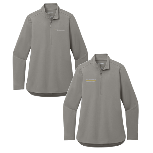 Port Authority Ladies C-Free Double Knit 1/4-Zip -- Smoke Grey