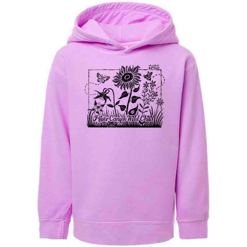 Comfort Colors Youth Garment-Dyed Lightweight Fleece Hooded Sweatshirt -- Neon Violet