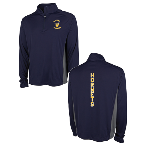 Charles River Men's Horizon Quarter Zip Pullover -- Navy / Grey
