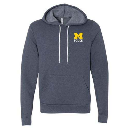 Bella Canvas Soft Sponge Fleece Hoodie -- Heather Navy, Stacked Logo
