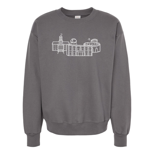 Hanes 90/10 Ultimate Cotton Crew Sweat -- Smoke Grey