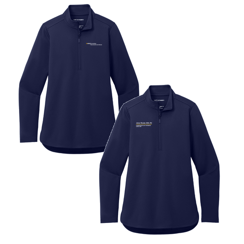 Port Authority Ladies C-Free Double Knit 1/4-Zip -- True Navy