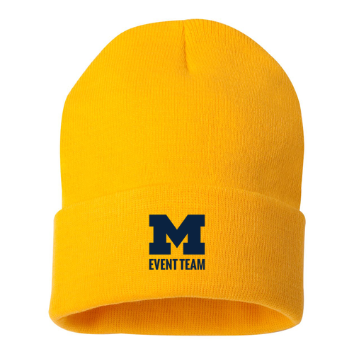 Sportsman Solid 12" Cuffed Beanie -- Gold