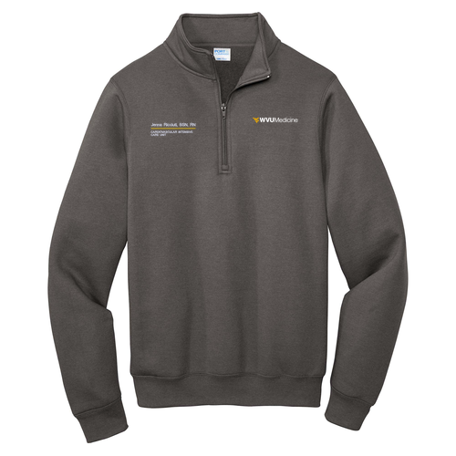 Port and Company Core Fleece Quarter-Zip Pullover Sweatshirt -- Charcoal