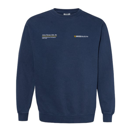 Comfort Colors Unisex Garment-Dyed Crewneck Sweatshirt -- True Navy