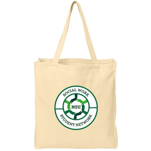 Port and Company Over The Shoulder Grocery Tote -- Natural