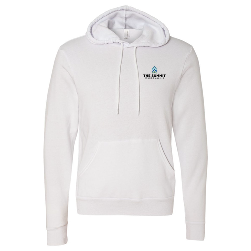 The Summit at Snoqualmie Logo 2 Full color -- Pullover Hooded Sweatshirt White