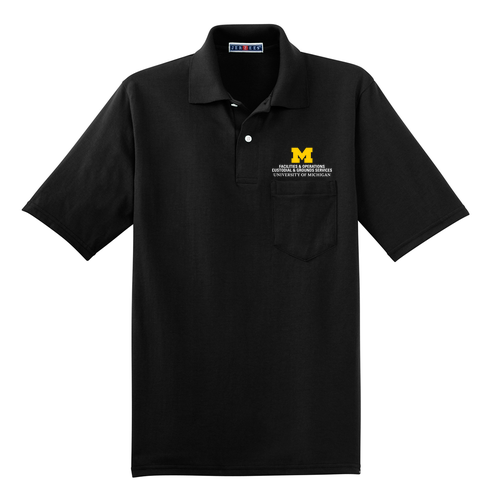 Mens/Unisex Jerzees 50/50 Sport Shirt With Pocket -- Black, $27