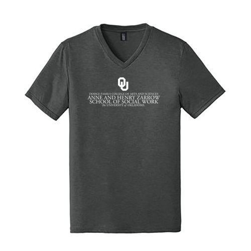 District Made Men's Perfect Tri V-Neck Tee -- Black Frost