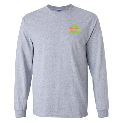 Mens/Unisex Gildan Ultra Cotton Longsleeve Basic T-Shirt -- Sport Grey