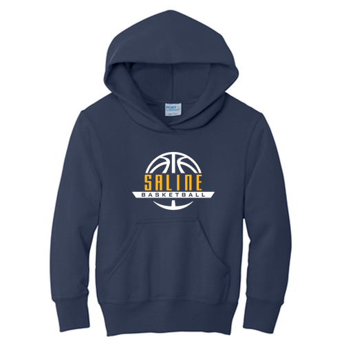 Port and Company Youth Pullover Hooded Sweatshirt -- Navy
