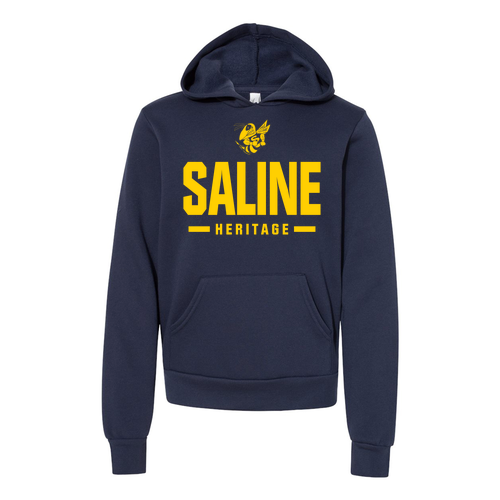 Bella Canvas Youth Sponge Fleece Hooded Sweatshirt -- Navy