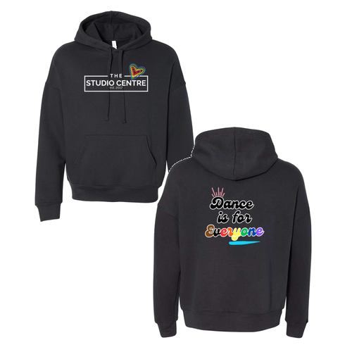 Dance is For Everyone Mens/Unisex Bella Canvas Fleece Drop Shoulder Hoodie -- Black