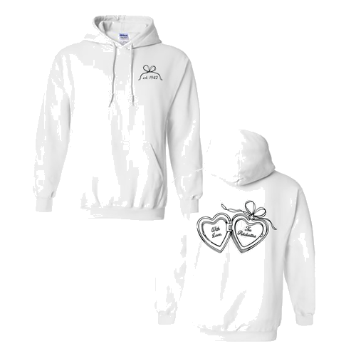 White Locket & Bow Hoodie