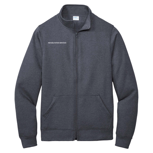 Port and Company Core Fleece Cadet Full-Zip Sweatshirt -- Navy