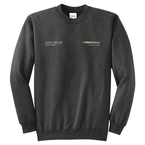 Port and Company Classic Crewneck Sweatshirt -- Dark Heather Grey