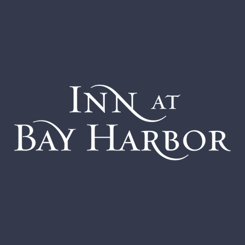 Inn at Bay Harbor 1 color White left chest/back Crewneck Sweatshirt -- Navy