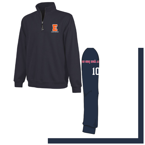 Charles River Crosswind Quarter Zip Sweatshirt -- Navy