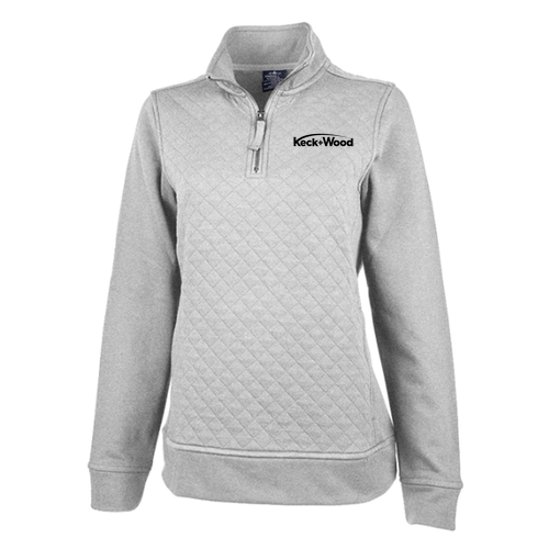 Charles River Women's Franconia Quilted Pullover -- Heather Grey