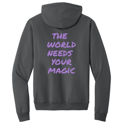 Port and Company Core Fleece Pullover Hooded Sweatshirt -- Charcoal