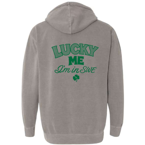 Comfort Colors Unisex Garment-Dyed Hooded Sweatshirt -- Grey